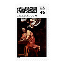 St. Matthew And The Angel By Michelangelo Merisi Postage