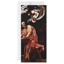 St. Matthew And The Angel By Michelangelo Merisi Full Color Rack Card