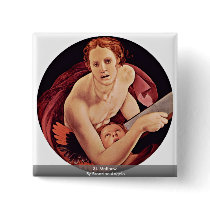 St. Matthew By Bronzino Angelo Pinback Buttons