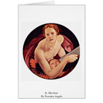 St. Matthew By Bronzino Angelo Cards