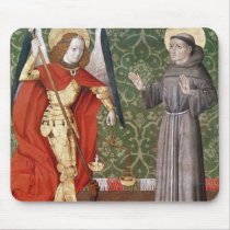 St. Michael and St. Francis of Assisi, c.1480 Mouse Pad