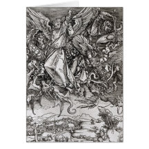 St. Michael and the Dragon, from a Latin Greeting Cards