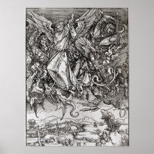 St. Michael and the Dragon, from a Latin Posters