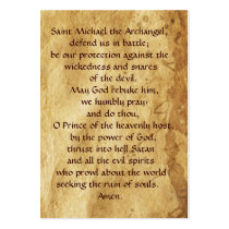 St.Michael and the Dragon  Prayer Card Business Cards