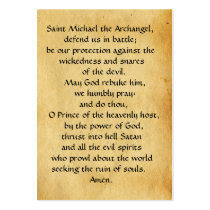 ST. MICHAEL ,DRAGON AND JUSTICE Prayer Card Business Card Templates
