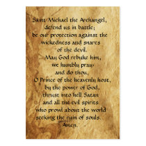ST. MICHAEL ,DRAGON AND JUSTICE Prayer Card Business Card Template