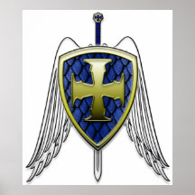 St Michael - Dragon Scale Shield Posters