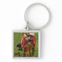 St. Michael Killing the Dragon Key Chain