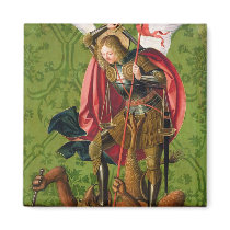 St. Michael Killing the Dragon Magnets