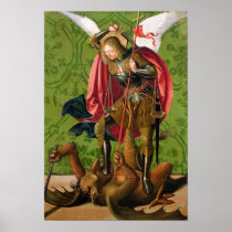 St. Michael Killing the Dragon Posters