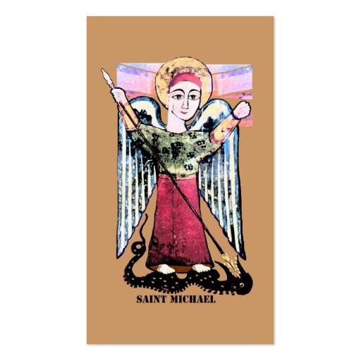 St Michael prayer card Business Cards (front side)