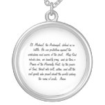 St Michael prayer necklace
