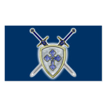 St Michael - Swords and Shield Business Card Templates