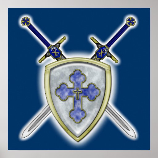 St Michael - Swords and Shield Poster | Zazzle