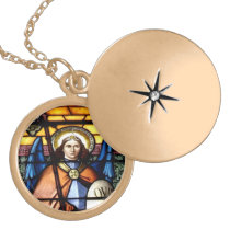 St. Michael The Archangel Stained Glass Necklace