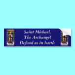 St. Michael The Archangel Stained Glass Window bumper stickers