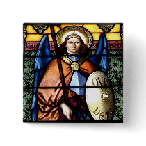 St. Michael The Archangel Stained Glass Window Pin