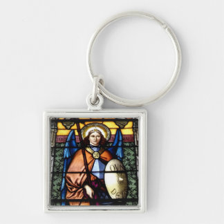 St. Michael The Archangel Stained Glass Window Keychain