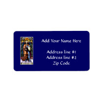 St. Michael The Archangel Stained Glass Window Custom Address Label