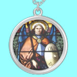 St. Michael The Archangel Stained Glass Window necklaces