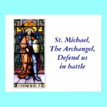 St. Michael The Archangel Stained Glass Window posters