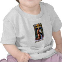 St. Michael The Archangel Stained Glass Window Tee Shirts