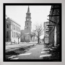 St. Michael's Church in Charleston, SC 1865 Posters