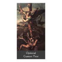 St Micheal and the Devil Customized Photo Card