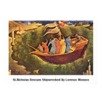 St.Nicholas Rescues Shipwrecked By Lorenzo Monaco posters