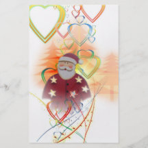 St. Nicholas Santa Clause Heart Tree Art Deco Flyer