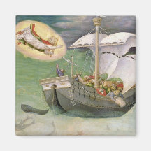 St. Nicholas Saves a Ship from Wreckage Fridge Magnet