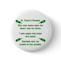 St. Paddle's Kayak Blessing Pinback Buttons
