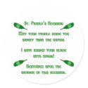 St. Paddle's Kayak Blessing Round Sticker