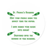St. Paddle's Kayak Blessing Round Sticker