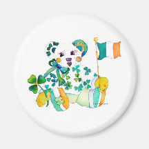 St Paddy's Day Bear Fridge Magnets