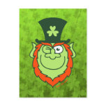 St Paddy's Day Leprechaun Winking and Smiling Post Cards