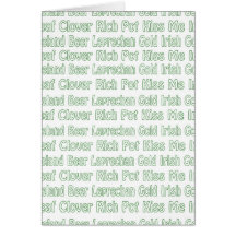 St Paddys Words Cards