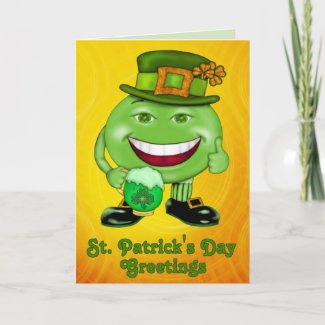 St. Pat Green Man Invitation or Greeting card