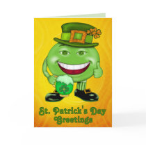 St. Pat Green Man Invitation or Greeting cards by Spice St. Pat Green Man Invitation or Greeting cards