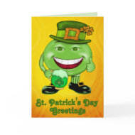 St. Pat Green Man Invitation or Greeting card