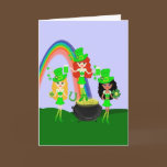 St Patrick Day’s Leprechaunettes Card cards