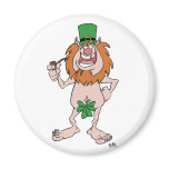 St Patrick Leprechaun (and Shamrock) Fridge magnet