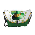 St Patrick Paddy Hat and Shamrock Messenger Bag