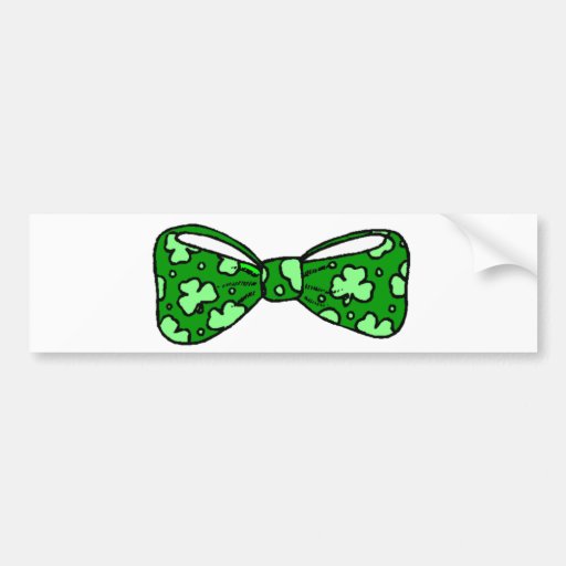 St. Patrick’s Day Green Bow Tie Bumper Sticker