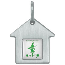 St. Patrick’s Day Leprechaun Shamrock Pet Tag