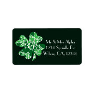 St. Patrick’s Day Shamrock Clover Label