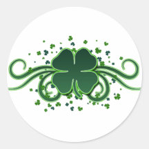 St. Patrick’s Day Shamrock Swirls Sticker