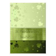 St. Patrick´s Day Shamrocks - Invitation