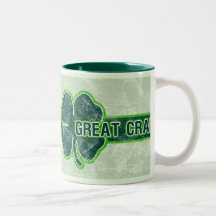 St. Patrick’s ‘Great Craic’ Shamrock Grunge Mug