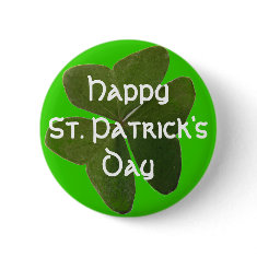 St. Patrick Shamrock Button button